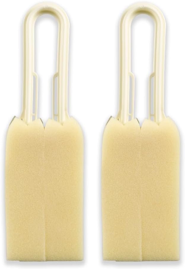 Dual-sided cup cleaning sponge; cut-to-size design; ideal for deep cleaning cups and dishes.
