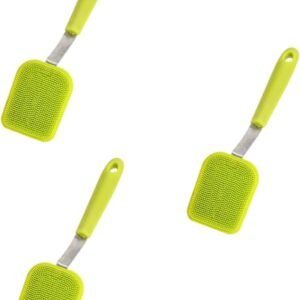 Hangable Silicone Dish Brush Set: Soft brush head; suitable for dishes, bowls, and pots; easy-storage design.