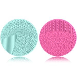 Double-Sided Silicone Makeup Brush Cleaning Mat – Multi-Functional Tool for Brushes, Puffs, and Sponges